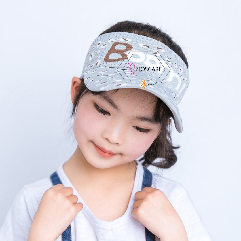 (COD) ZI TOPI VISOR ANAK SUNSHADE MOTIF KARTUN Topi Baseball Anak topi rajut anak Motif Boom