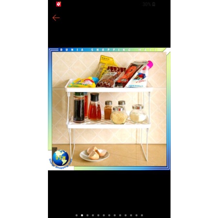 rak susun lipat portable meja dapur