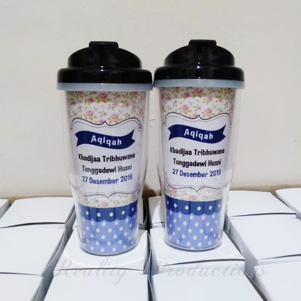 Cetak Tumbler untuk Souvenir Aqiqah Hampers Ulang Tahun Grosir Minimal 24 pcs