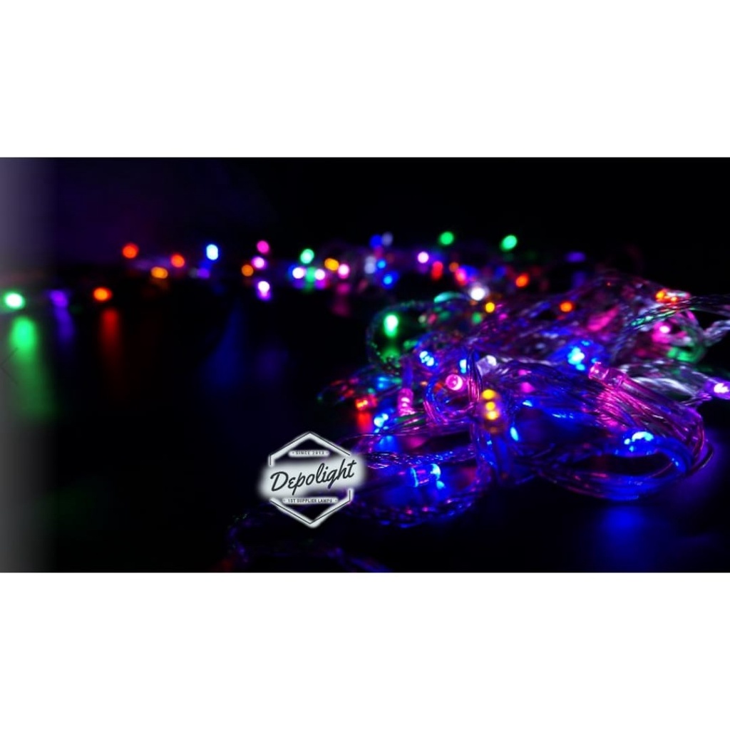 Lampu Hias LED 100 Lampu 10 meter dan 60 Lampu 8 Meter / Lampu Natal TUMBLR