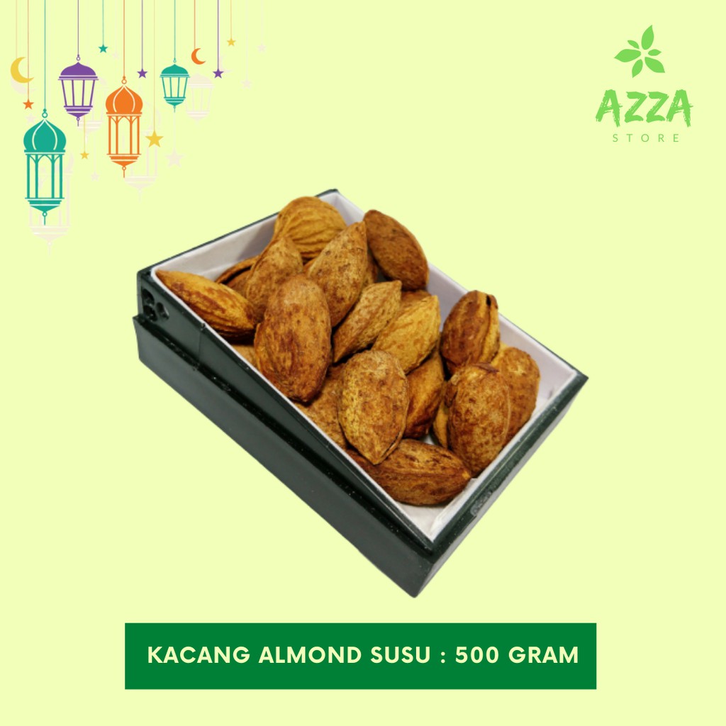 Kacang Almond Panggang Rasa Kulit Utuh 500 gram