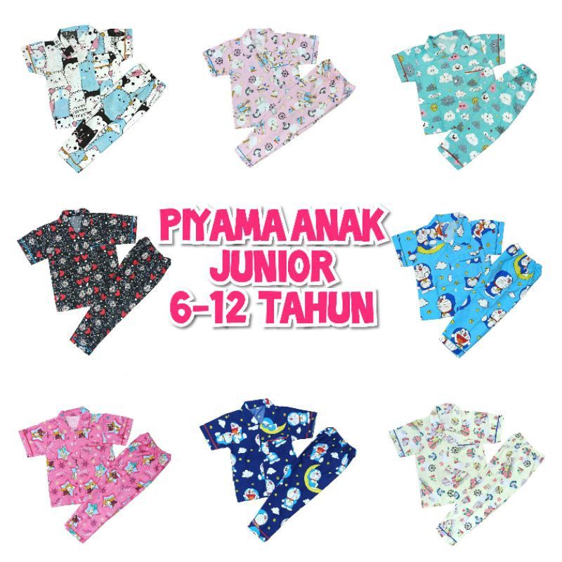 PIYAMA ANAK JUNIOR SIZE 8.10.12