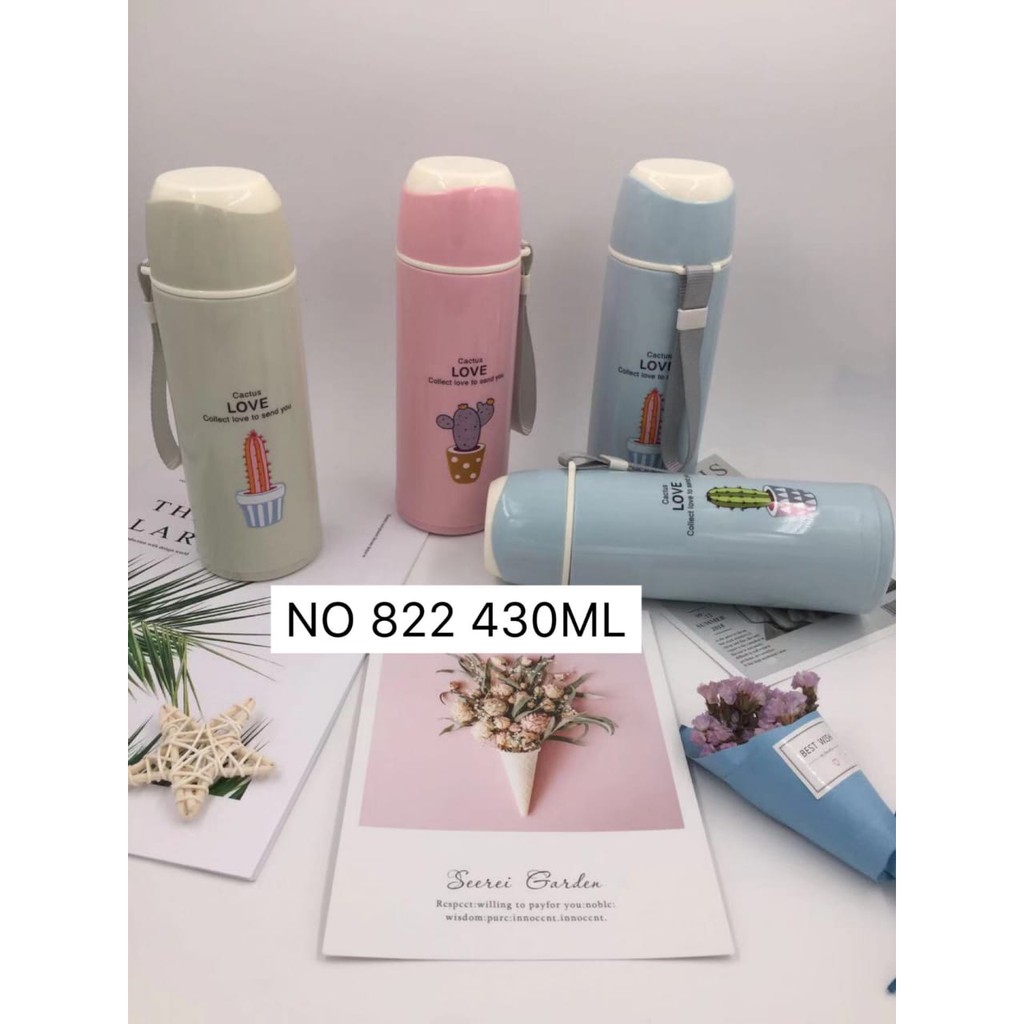 (No 822) Botol Minum Kaca JOAIDOA  430 ML Termurah / Botol Minum Tumbler  Lucu