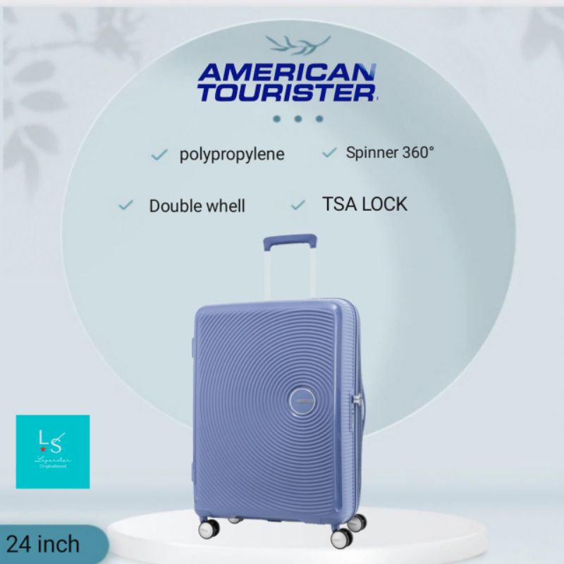 koper 24 inch American tourister curio expand TSA Lock Aquamarine blue