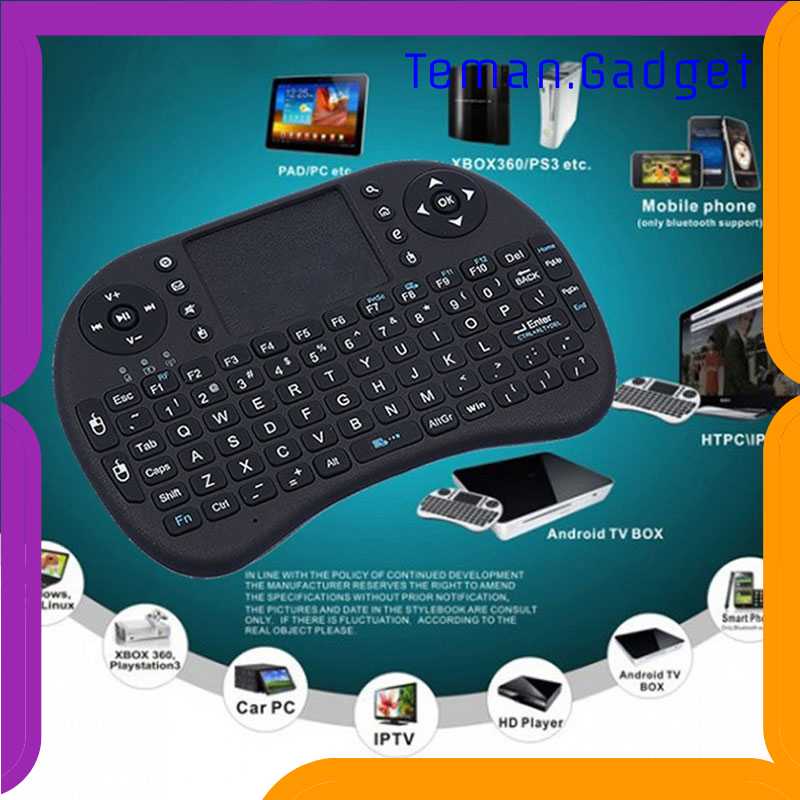 TG-BA Taffware Mini Keyboard Wireless 2.4GHz dengan Touch Pad &amp; Mouse - i8