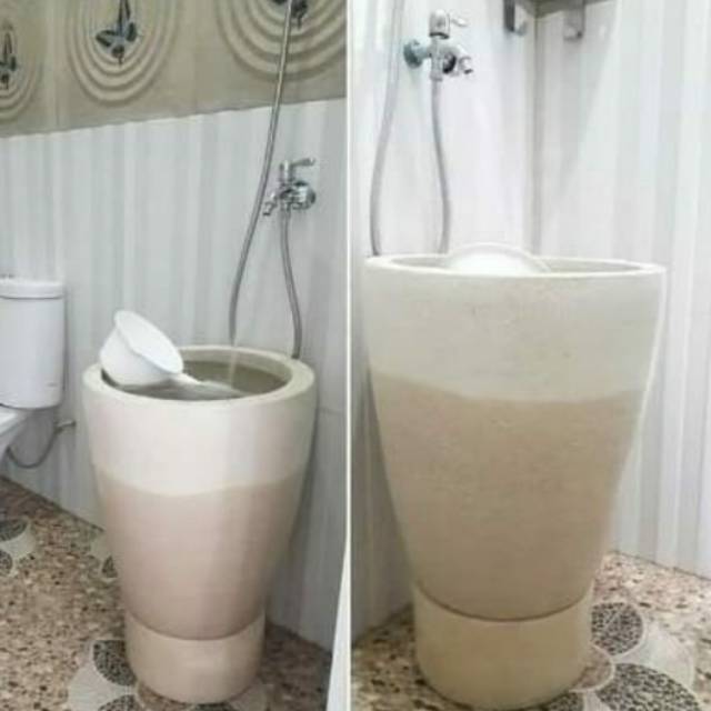 Bak Mandi minimalis dengan desain unik free ongkir Bekasi dan Depok