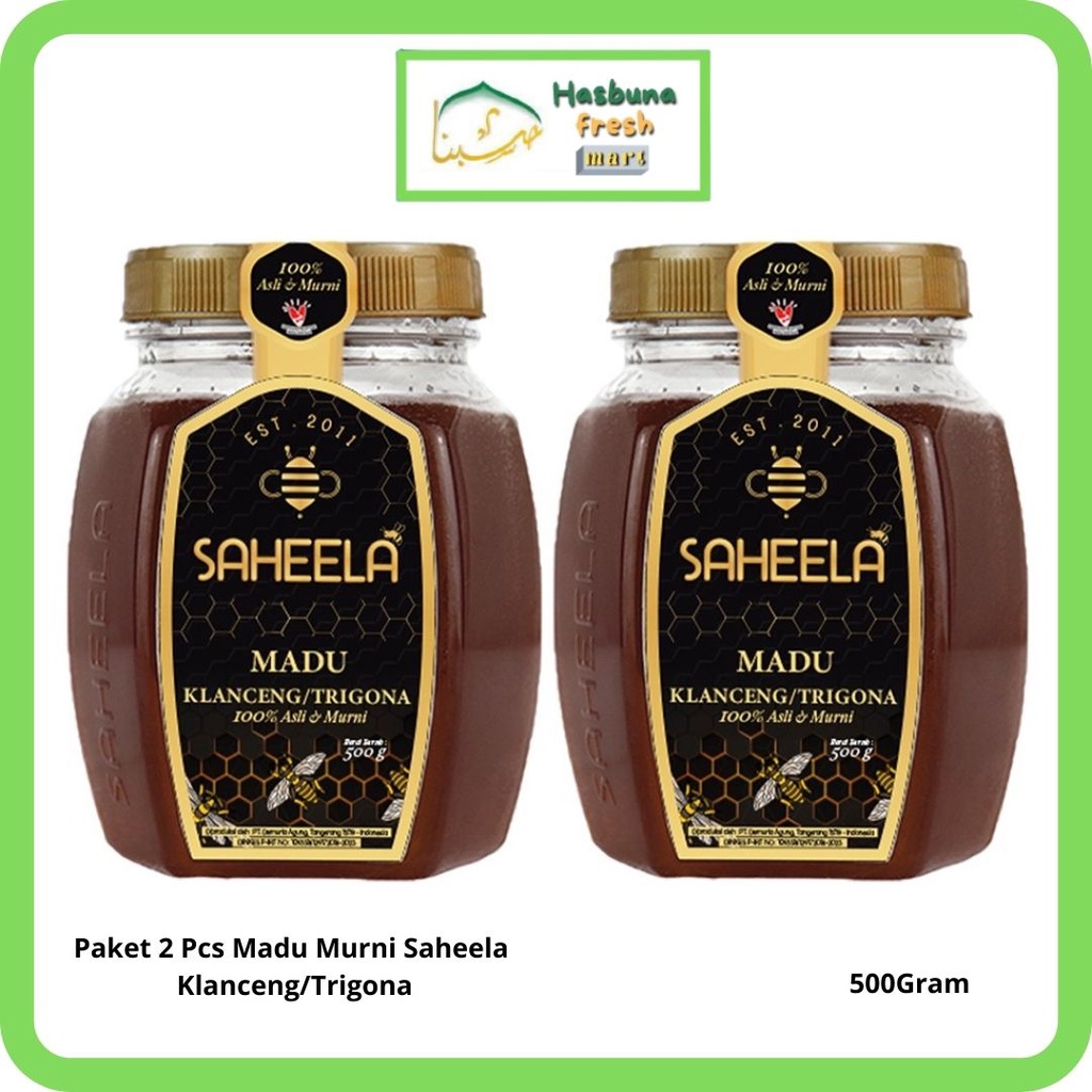 

Saheela Paket 2 Botol Madu Murni (Klanceng) 500gr 100% Madu Murni Asli