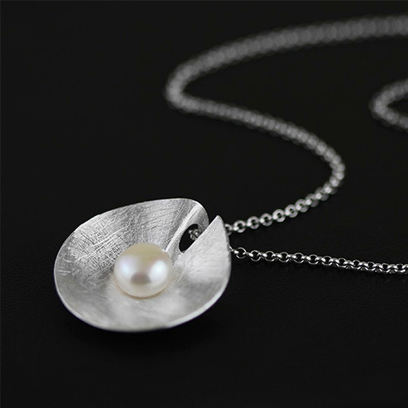 SERI SERI Kalung Wanita Perak 925 Asli Shell Pearl Sterling Silver Necklace Mutiara