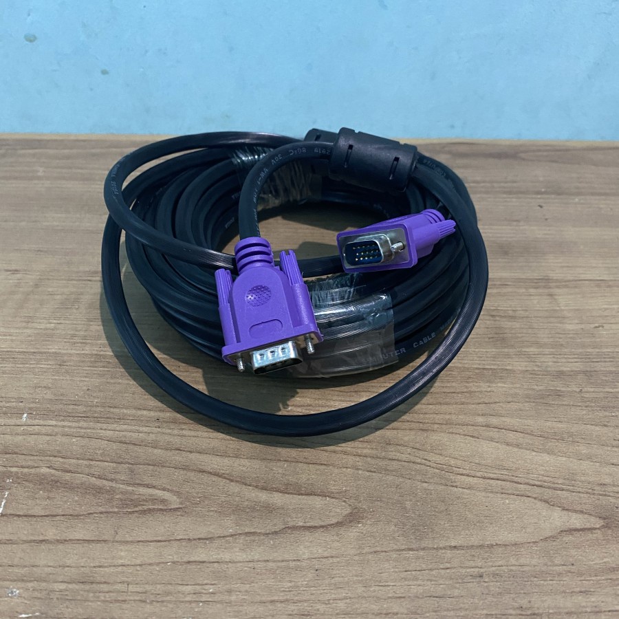 Kabel VGA 10M Male 3+4 Cable VGA 10 Meter Kualitas Bagus