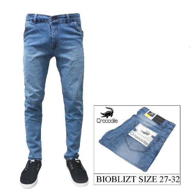  celana  jeans pensil  slimfit skinny cowok pria  crocodile 