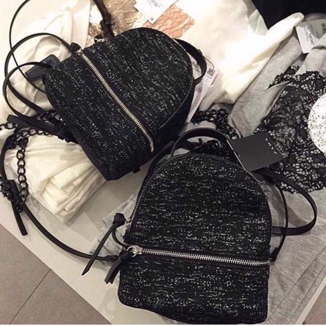 Zara backpack convertible kanvas 180rb