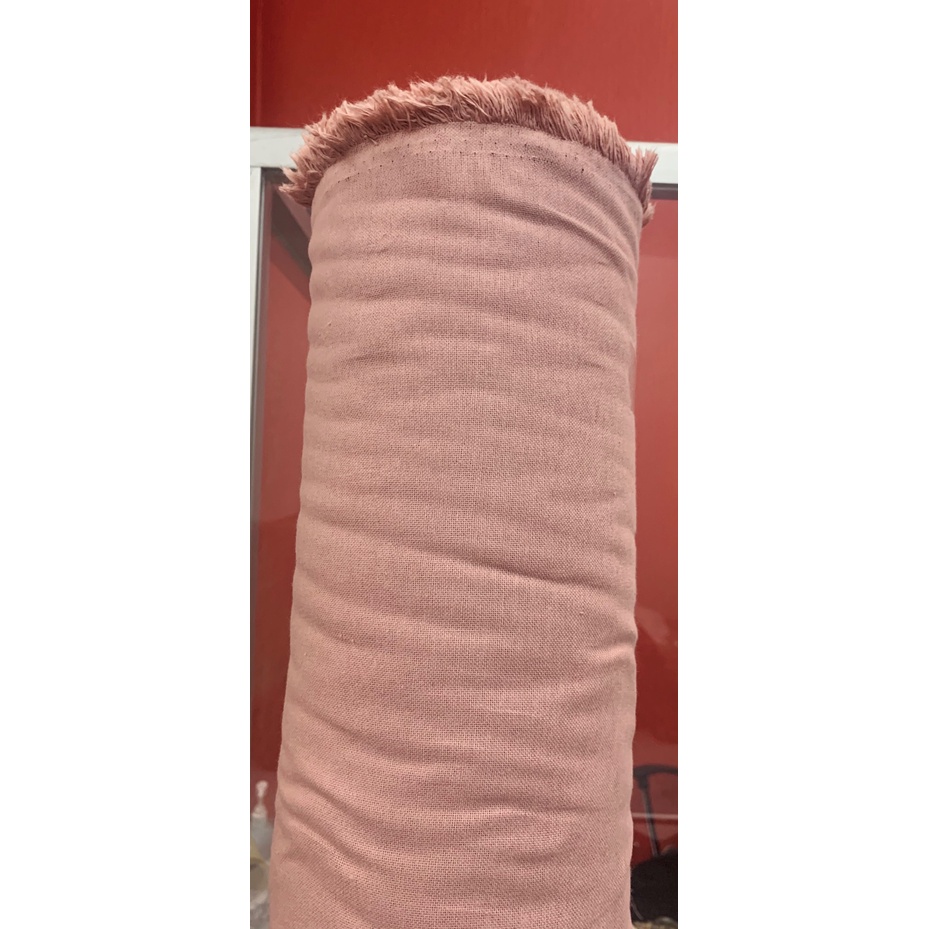 Kain LINEN RAMI Kualitas Premium bahan katun linen-SALEM MUDA