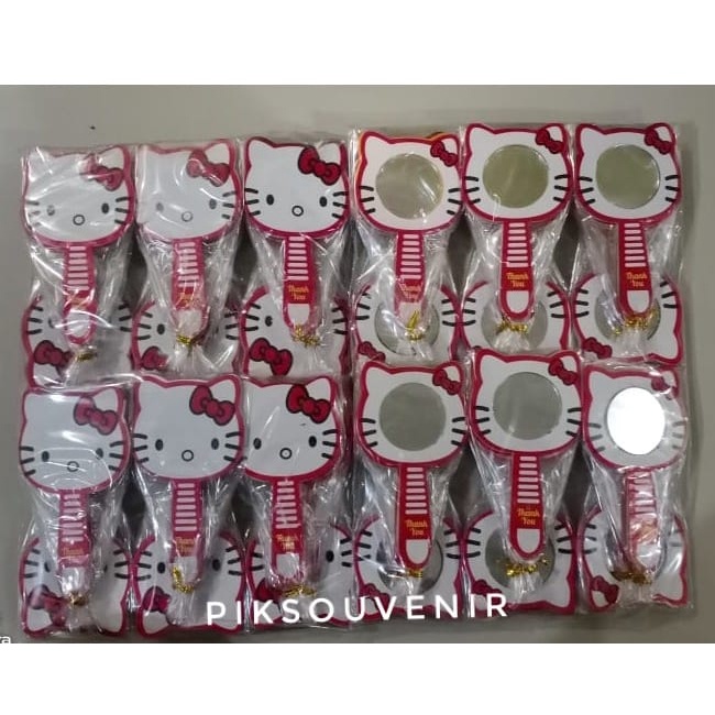 Isi 50 pcs Souvenir Pernikahan Kaca Cermin Karakter KITTY