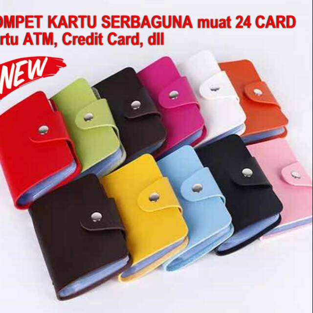 ⭐️ Jendela Kosmetik ⭐️ ( Isi 24 Slot ) Dompet Kulit Warna Warni isi 24 Slot / Card Clip / Dompet Kartu Kulit / Dompet kartu Wanita / Dompet Kartu ATM / Dompet Kartu Mini / Dompet Card Holder Wanita / Tempat Kartu / Tempat ATM