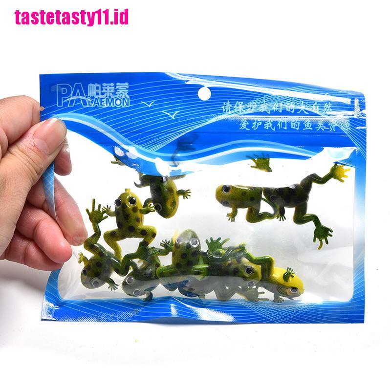 (TTID) 10pcs / set Umpan Pancing Bentuk Katak Imitasi Lembut