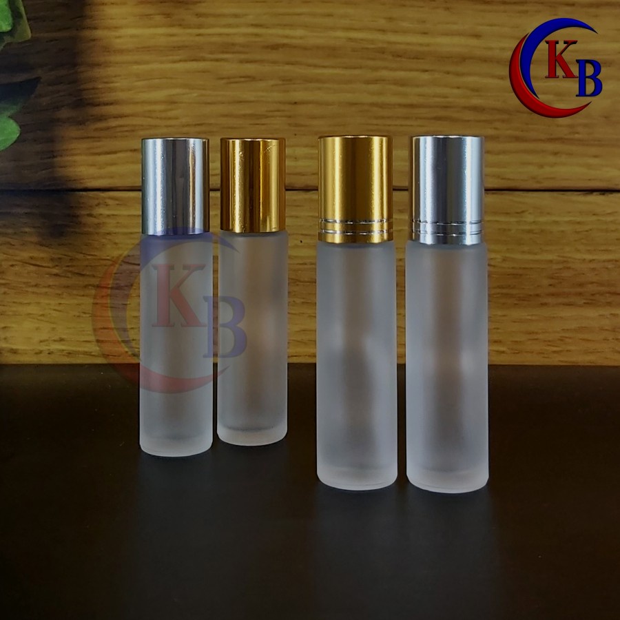 BOTOL ROLL ON 10 ML / BOTOL KACA 10ML FROSTED / TUTUP ROLL ON