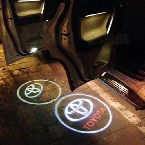 Lampu Logo Proyektor Pintu Mobil Wireless Otomatis Welcome Shadow Light 2PCS