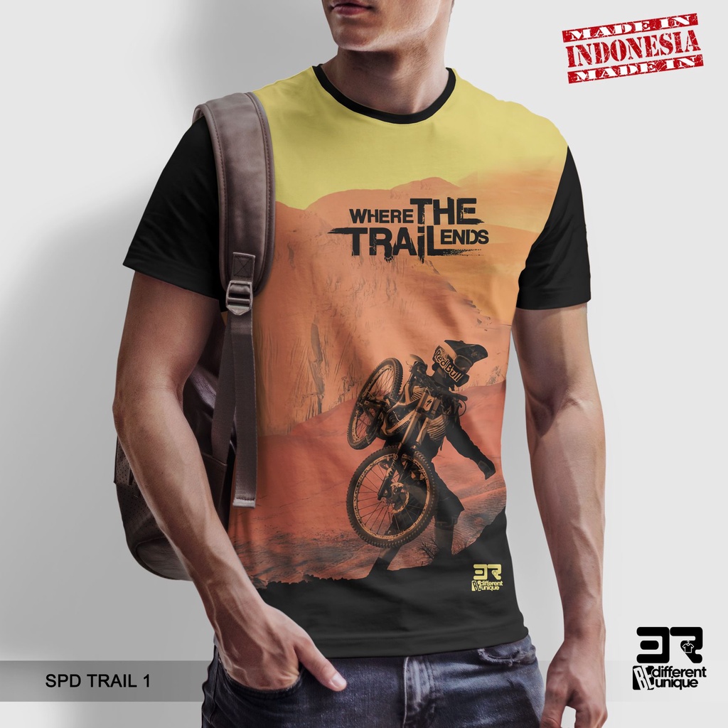 [ COD ] KAOS PRINTING GAMBAR SEPEDA TRAIL 1 - BAJU DISTRO ORIGINAL MOTIF BIKE GOWES GOES SEPEDA GUNU
