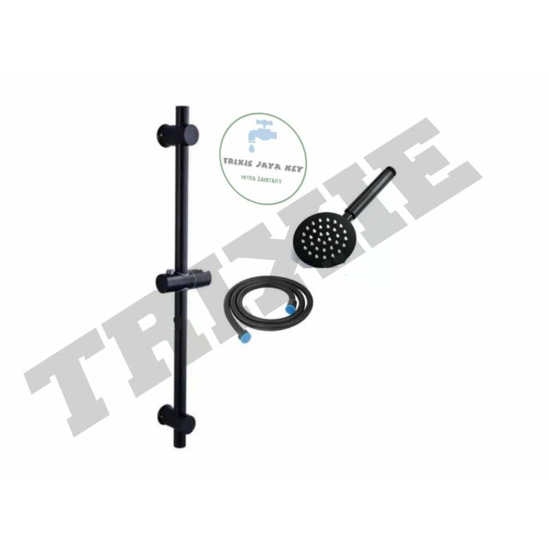 Tiang Shower Hitam Stainless/Shower Tiang Kamar Mandi Bano