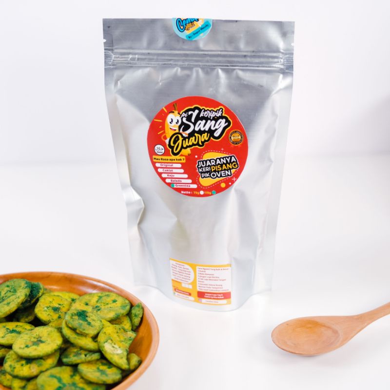 

Keripik Pisang Juara Rasa Greentea 115g