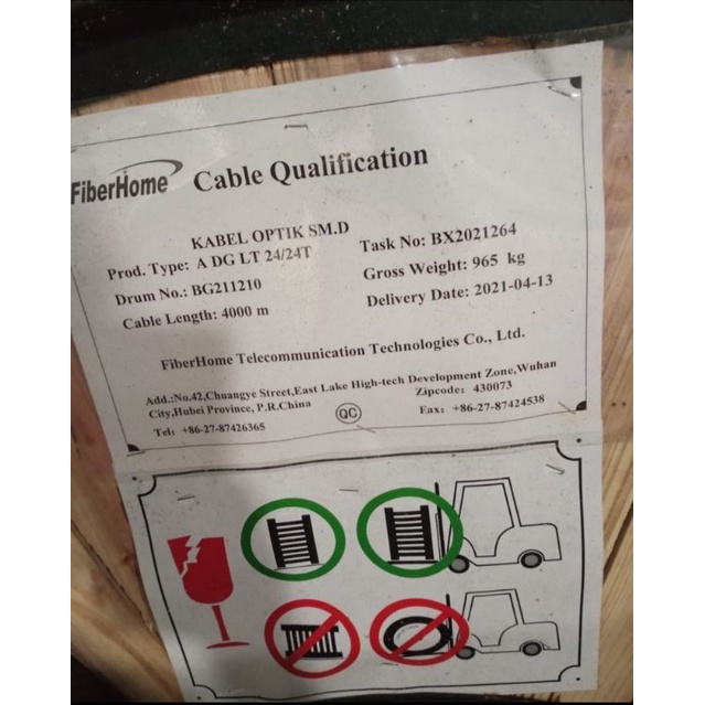 Kabel fiber optik aerial- kabel udara 24 core 24 tube SCPT