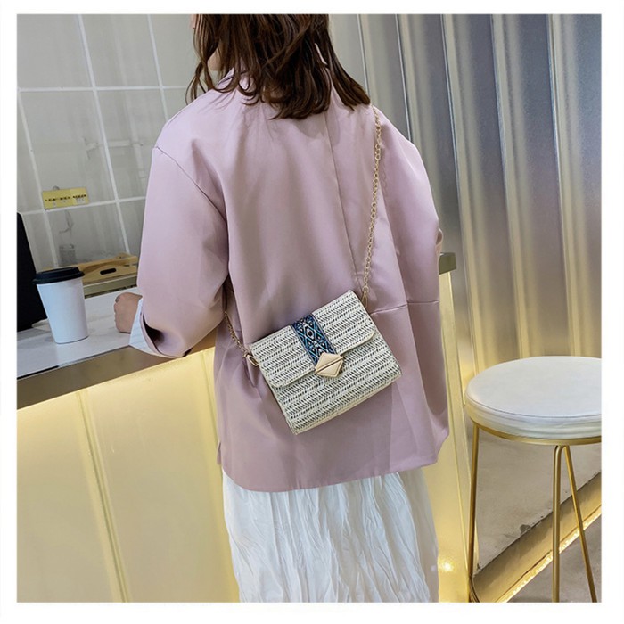 TAS SELEMPANG/TAS SLING/TAS WANITA/TAS MODEL ROTAN/TAS SANTAY