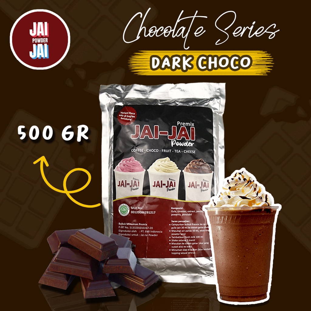 

Bubuk Minuman 500gr - DARK CHOCO - Jai Jai Powder