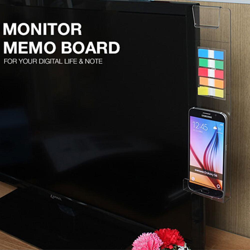 Agustinina Akrilik Monitor Pesan Memo Board Kreatif Kualitas Tinggi Meja Organizer Perlengkapan Kantor &amp; Sekolah Desktop Penyimpanan Sticky Note Display