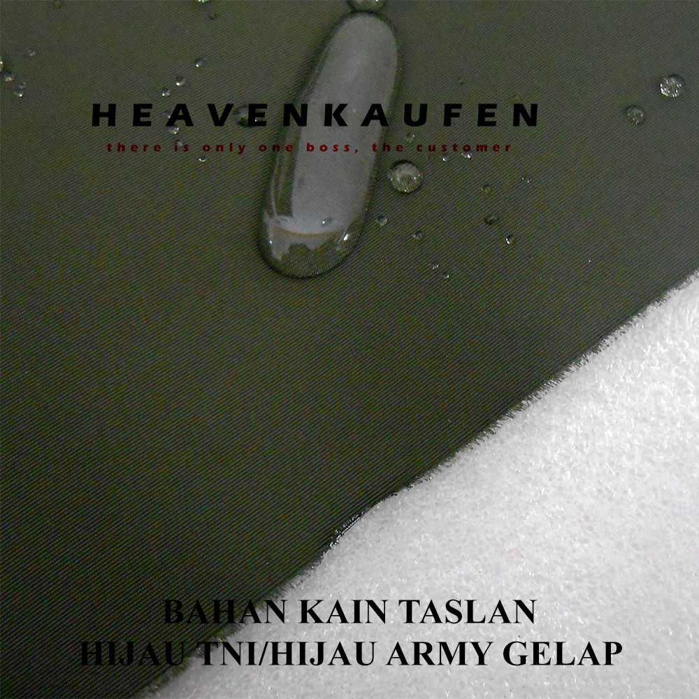 Kain Taslan Hijau Army Gelap Anti Air Waterproof