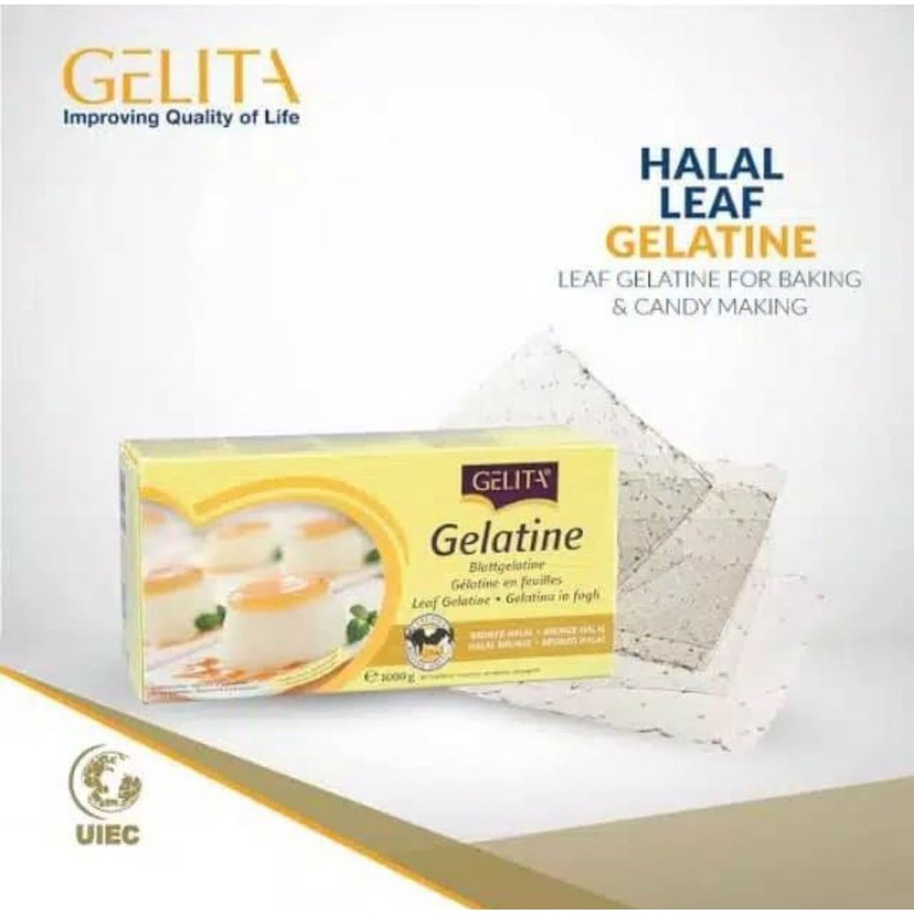 

Gelatin Kertas - Gelatine Gelita Sheet 1kg Gelatin Lembaran Gosend/Grab