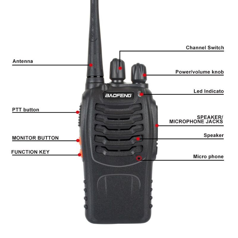 (2 Unit) Sepasang ht baofeng bf 888s walkie talkie ready murah