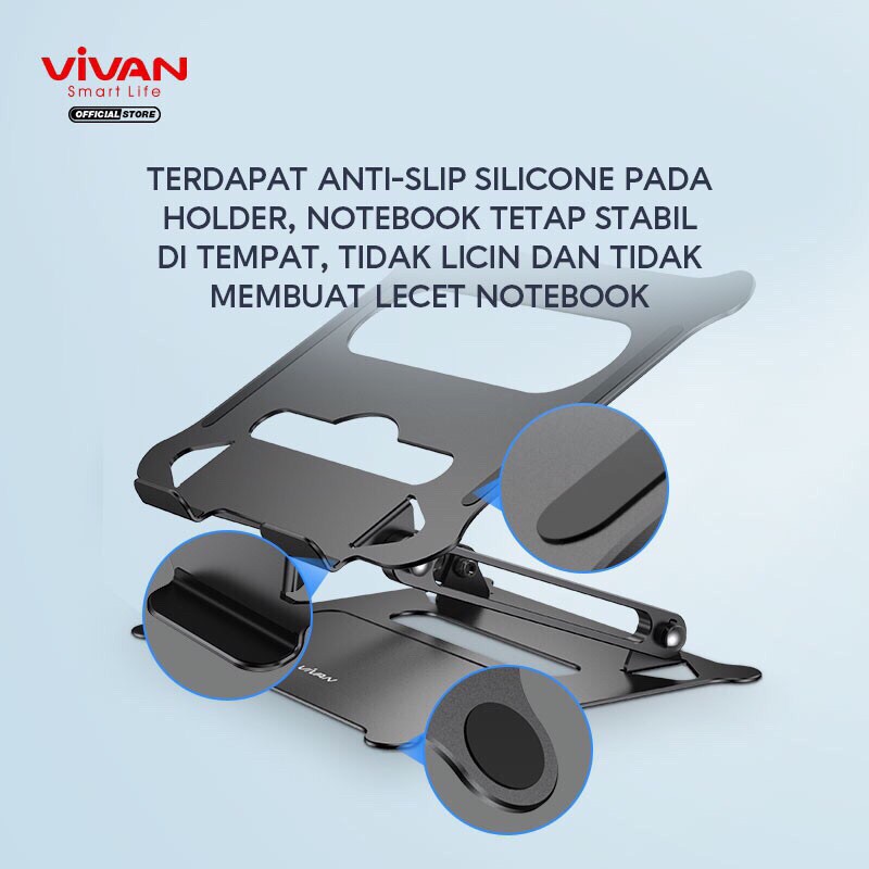 VIVAN VLS01 Laptop Cooling Stand Aluminum Alloy Liftable &amp; Foldable