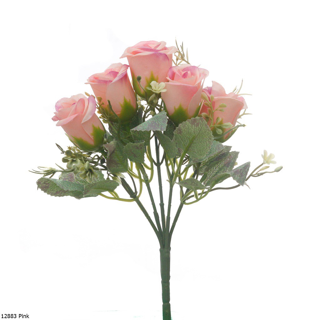 Bunga Plastik Mawar Kuncup 1288-Pink