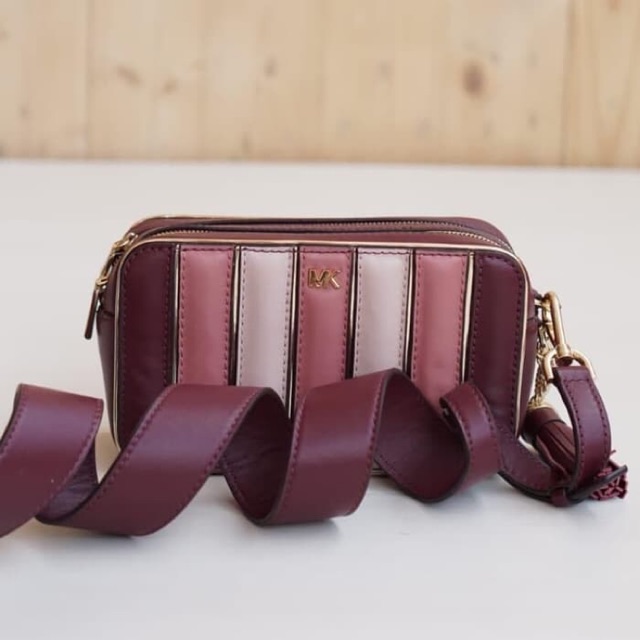 Mk small camera bag oxblood