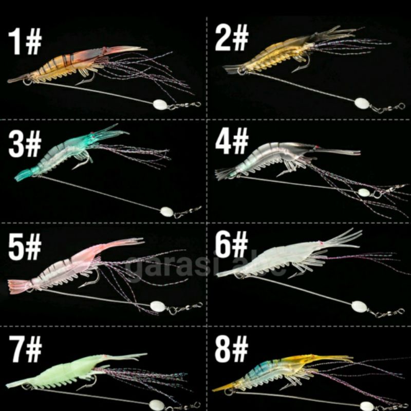 Soft Bait Lure Udang Menyala Swivel Phosphor 8.5cm/6gram Minnow Fishing Sinking Umpan Pancing Casting Ikan Tenggelam UL Ultra Light Jigging Jig Relix Nusantara Mino Palsu Kail Artifisial Artificial Tiruan Kakap GT Baronang Tuna Bandeng Barakuda Kakap Kue