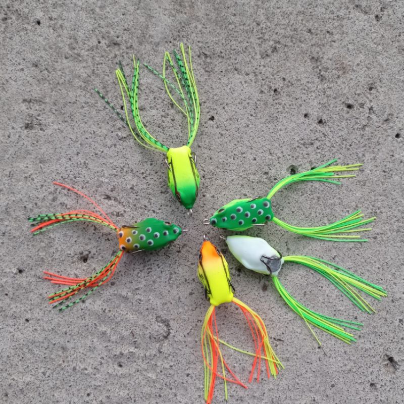 Umpan pancing soft frog kodok karet / kodok / umpan ikan gabus / soft lure kodok mini 3,5cm 5gr