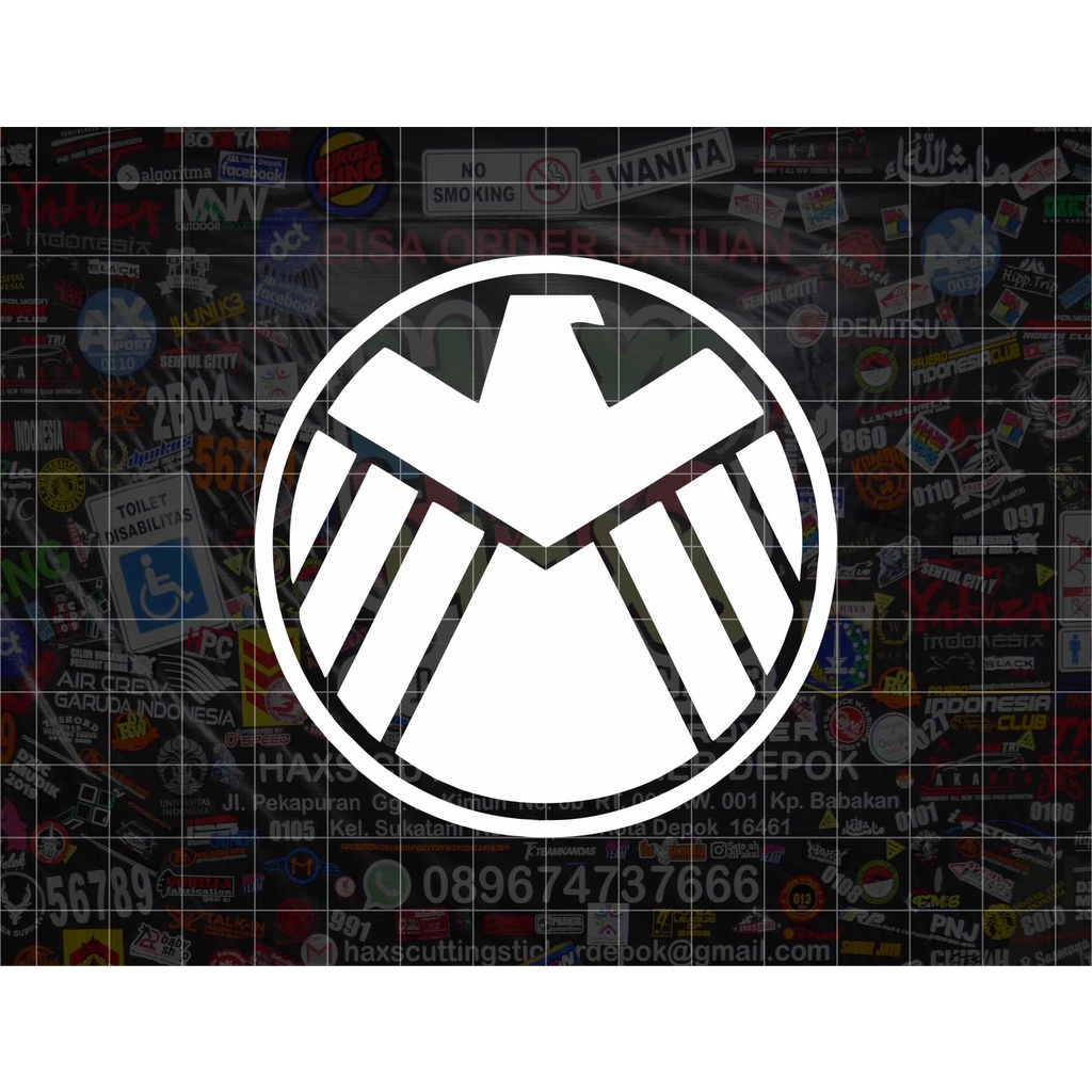 Cutting Sticker Shield Avengers Ukuran 8 Cm Untuk Mobil dan Motor