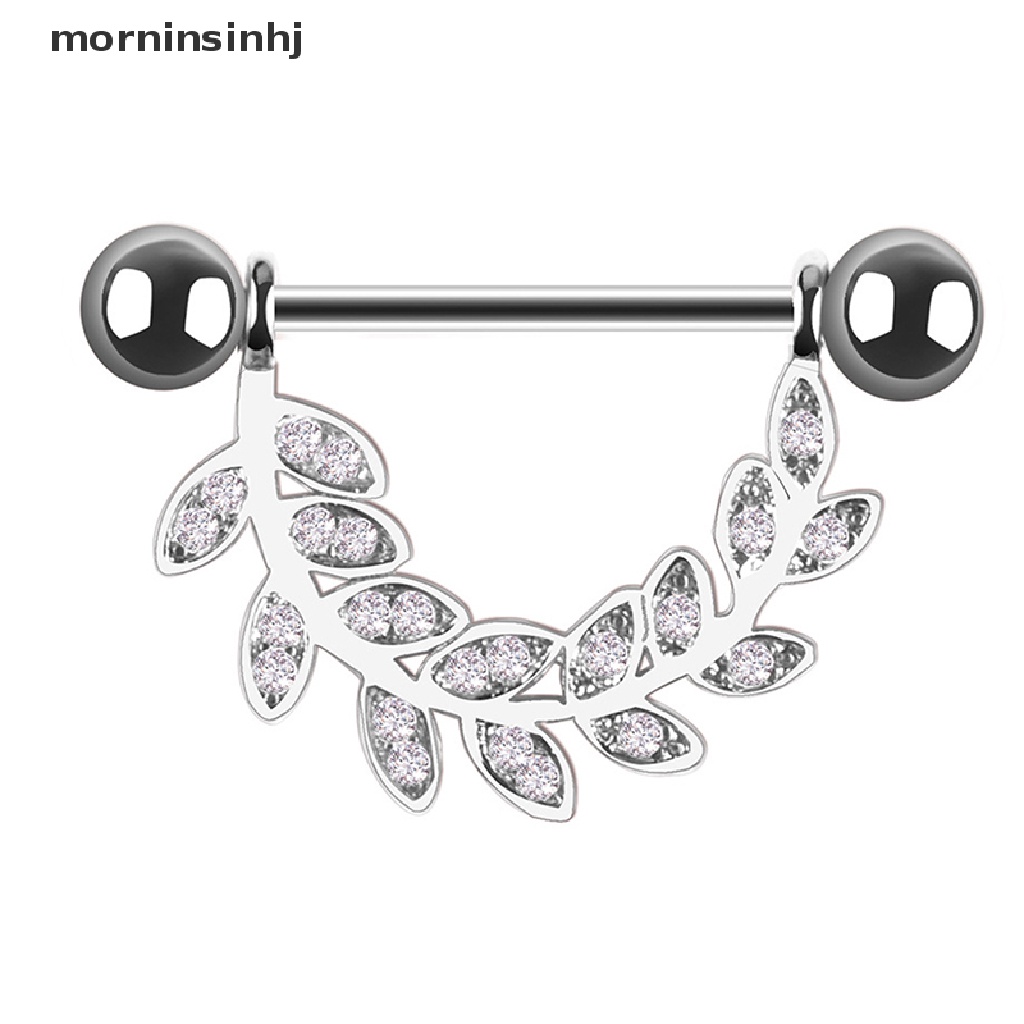 Mornin 16pcs / Set Anting Tindik Puting Bahan Stainless Steel Hias Kristal Untuk Wanita