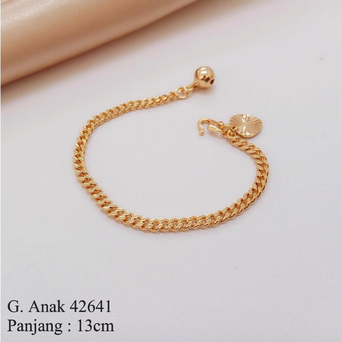 Gelang Tangan Anak Rantai Sisik Naga Tebal Gelang Emas Xuping