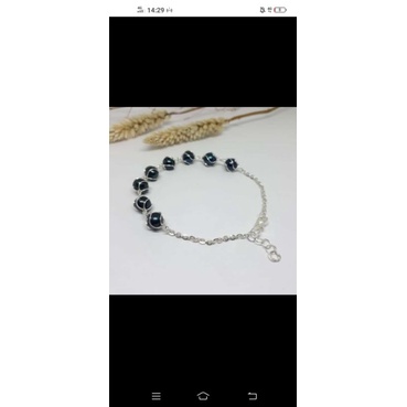 gelang perak gelang mutiara tawar