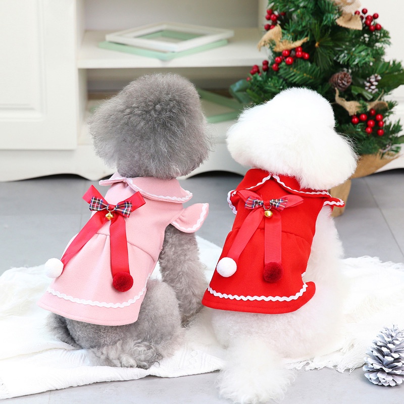 Pet Clothes T Shirt Natal &amp; Imlek Casual Untuk Kucing Dan Anjing