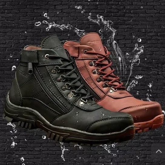 Sepatu Boots Pria Crocodile Morisey Safety / Ujung Besi TERMURAH bisa COD