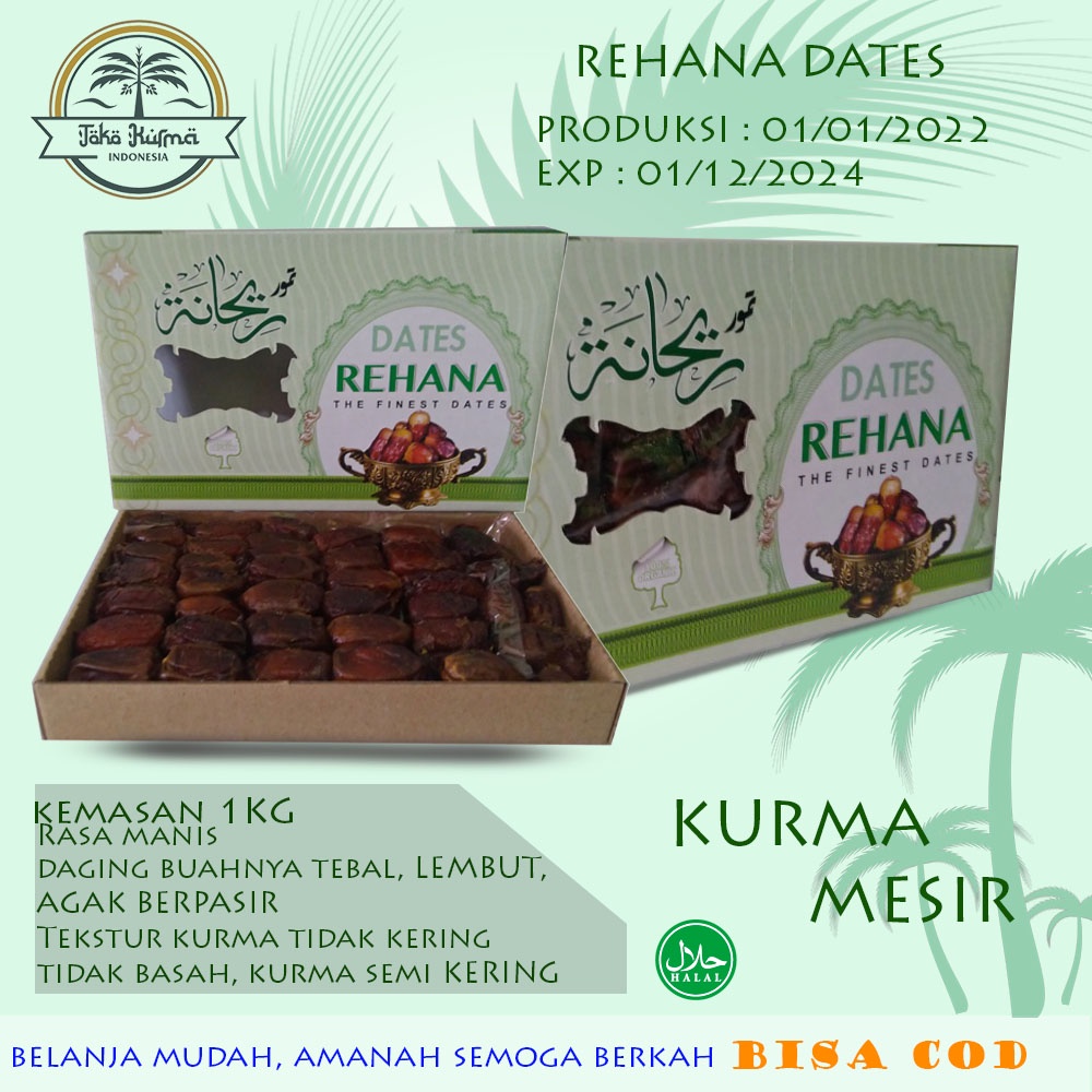 

Kurma Mesir Dates Rehana 1kg Egyptian dates ekonomis murah