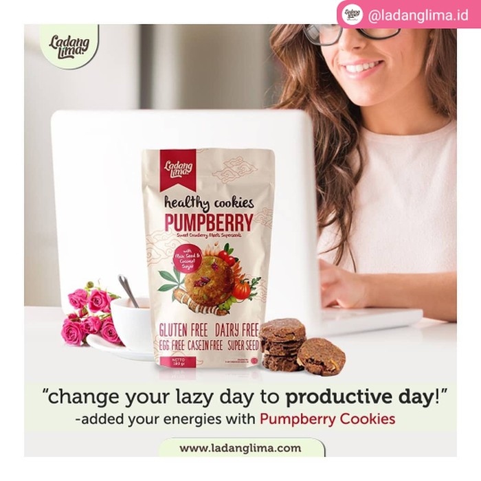 

Ladang Lima Gluten Free Pumpberry Cookies 180 Gr ~ kp271