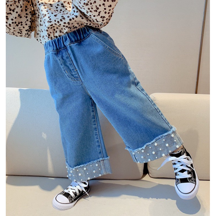 2-6thn | CELANA PANJANG DENIM JEANS ANAK KARET BAWAHAN PANTS PEREMPUAN SDK SB catalog