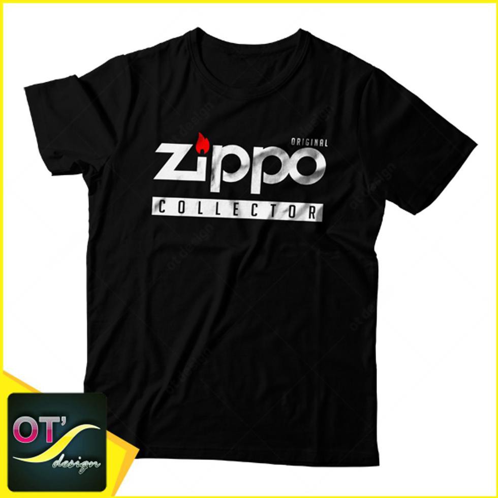 Kaos Zippo Original Kolektor Hitam Ot Design Uliandrashop