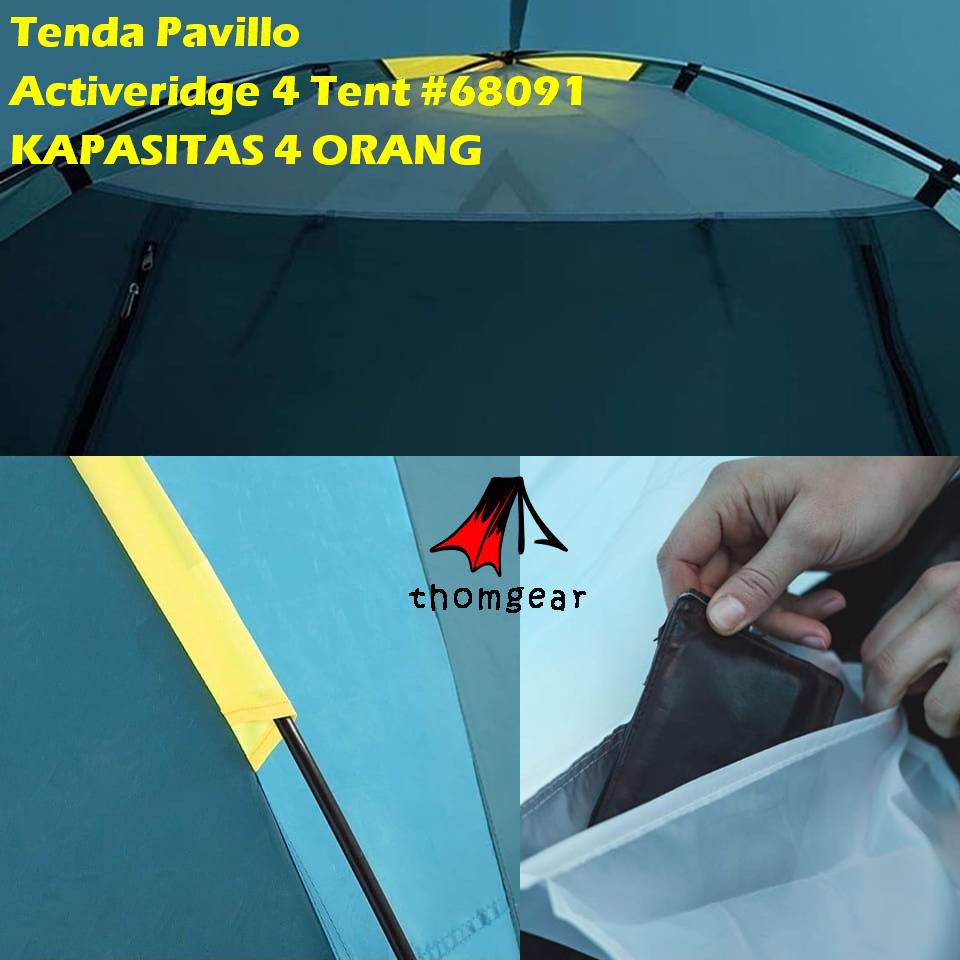 Tenda Camping 4 Orang Double Layer Bestway Pavillo Activeridge 4 Tent 68091 Thomgear