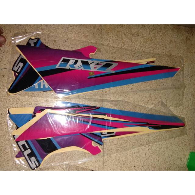Striping sticker lis standar ori yamaha rx z warna pink biru