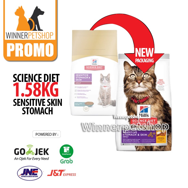 Science Diet Feline Adult Sensitive Stomach & Skin 3.5LBS ...