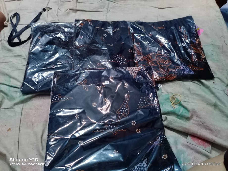 Batik Couple Keluarga Sania Ruffle Ori Ndoro Jowi Dnt Motif Nogo Gede